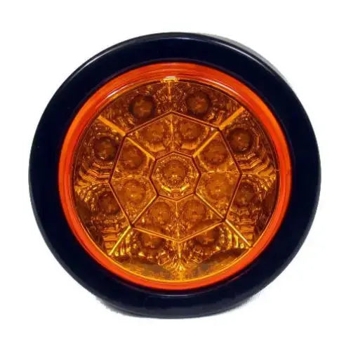 4 Round 17 Led Chromed Reflector Sealed - Colored - Amber |