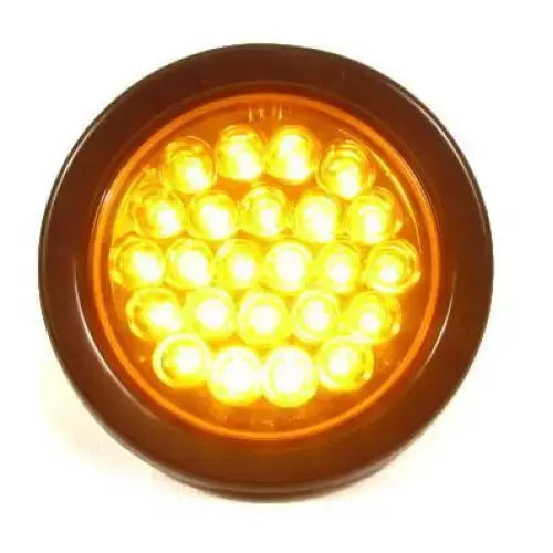 4 Round 24 Led Sealed 12 Volts - Colored - Amber | F235163 -