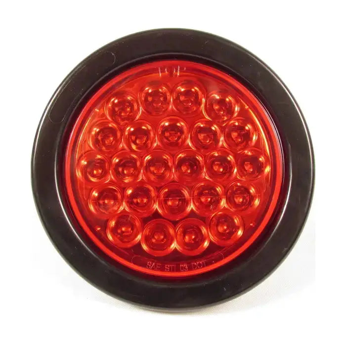 4 Round 24 Led Sealed 12 Volts - Colored - Red | F235153 -