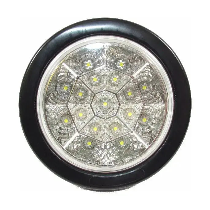 4 Round Clear 17 Led Chromed Reflector Back Up Sealed Light