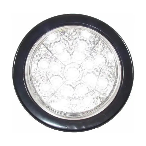 4 Round Clear 17 Led Chromed Reflector Back Up Sealed Light