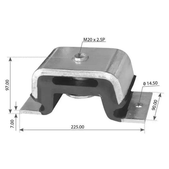 Fortpro Motor Mount Compatible with Renault Magnum Series