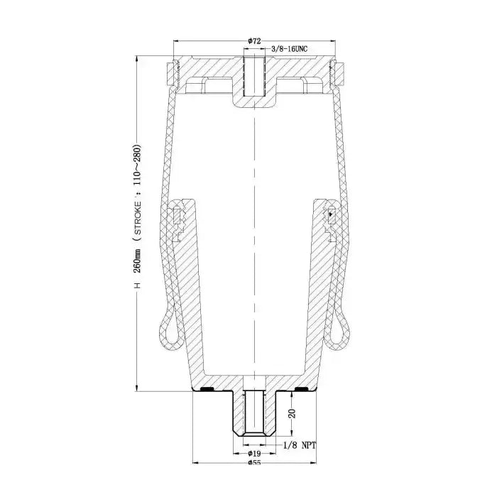 Air Cab Spring - 1S5-152 Sleeve Style Air Bag - Suspension