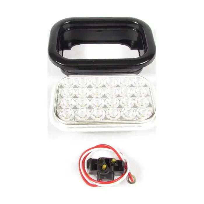 Back Up Clear Rectangular 24 Led Sealed Kit - Lightning