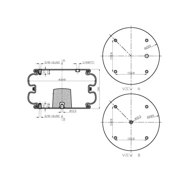 Double Convoluted Air Spring - 7137 Air Bag - Suspension