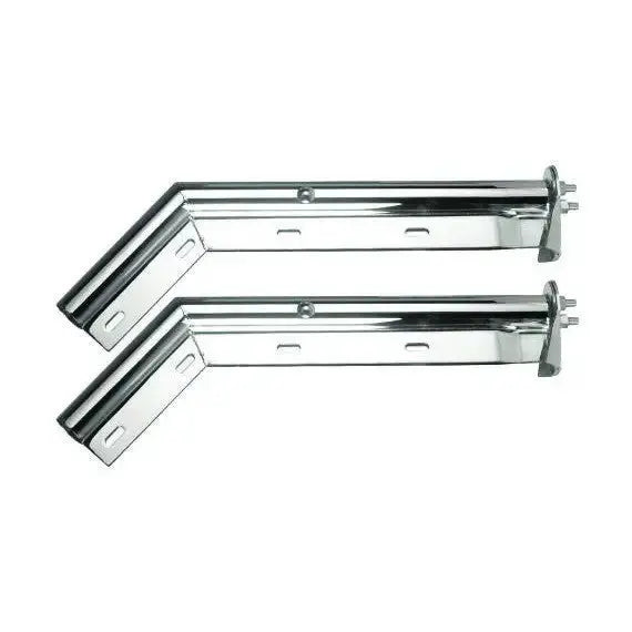 Fortpro 28 Angled Chrome Steel Mud Flap Hanger - 45 Degrees