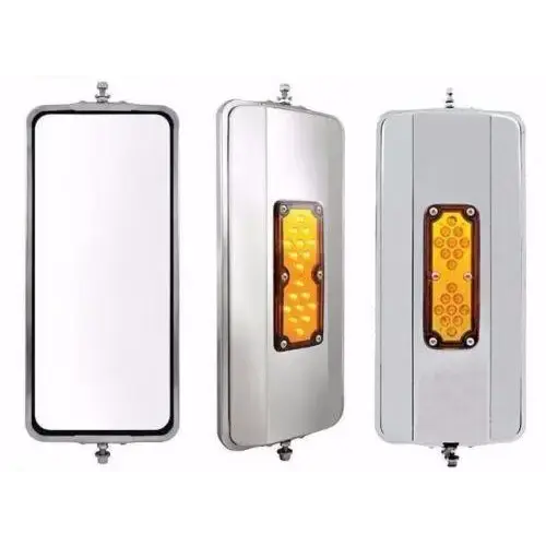Fortpro 6 1/2x16 Stainless Steel West Coast Heated Mirror