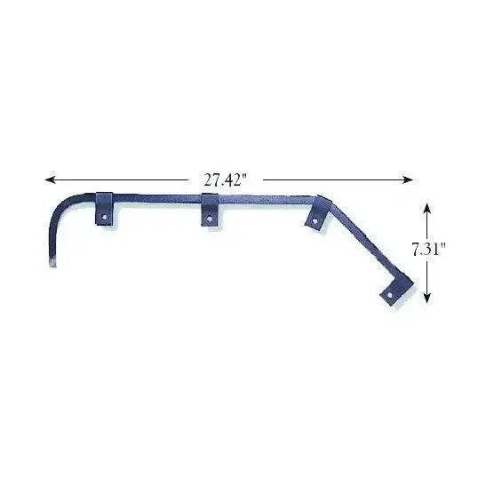 Fortpro Black Angled Spring Steel Mud Flap Hanger - No Coil