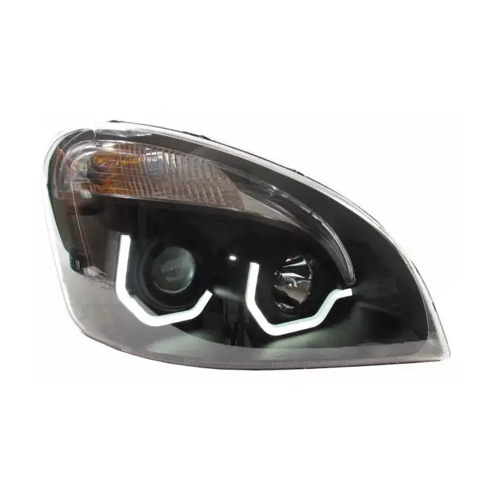 Fortpro Black Housing Headlight For Freightliner Cascadia -