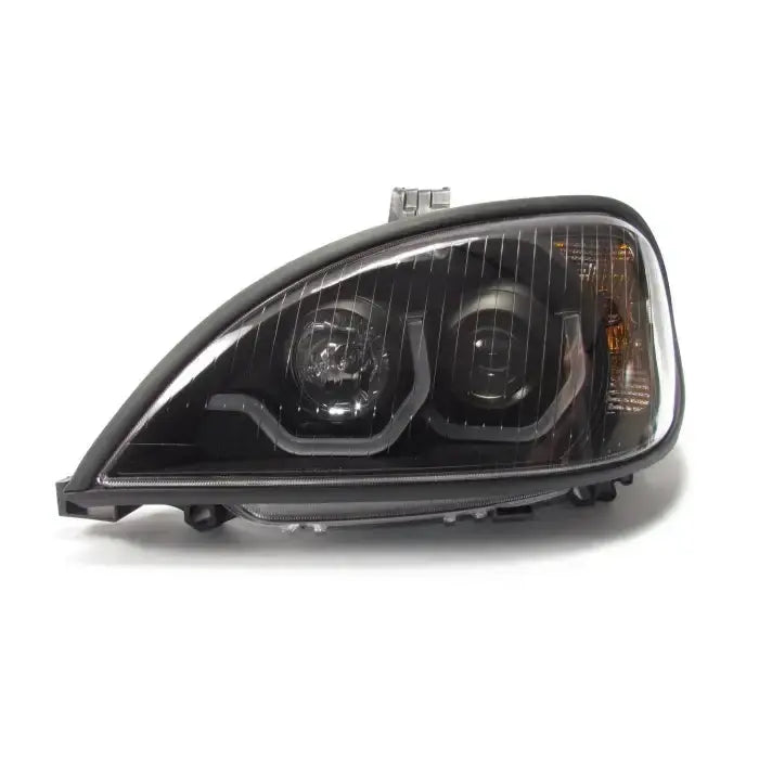 Fortpro Black Housing Projector Headlight with LED Light Bar