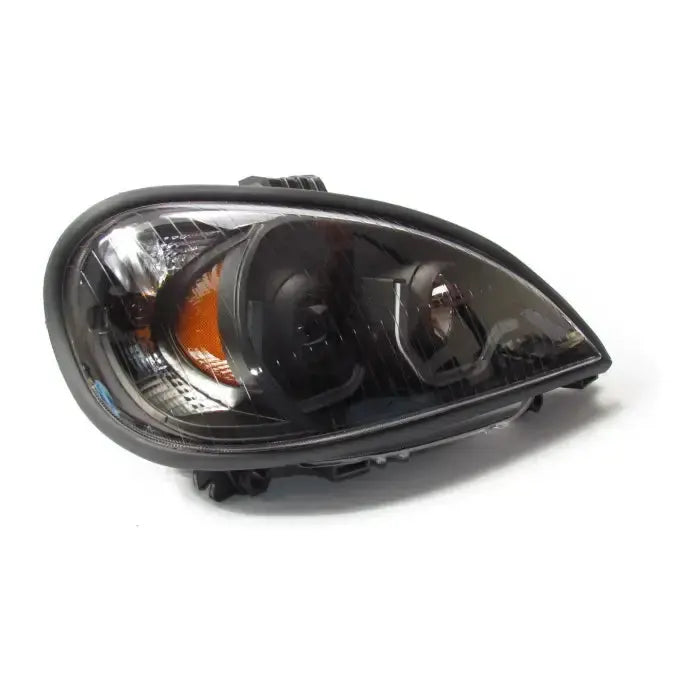 Fortpro Black Housing Projector Headlight with LED Light Bar
