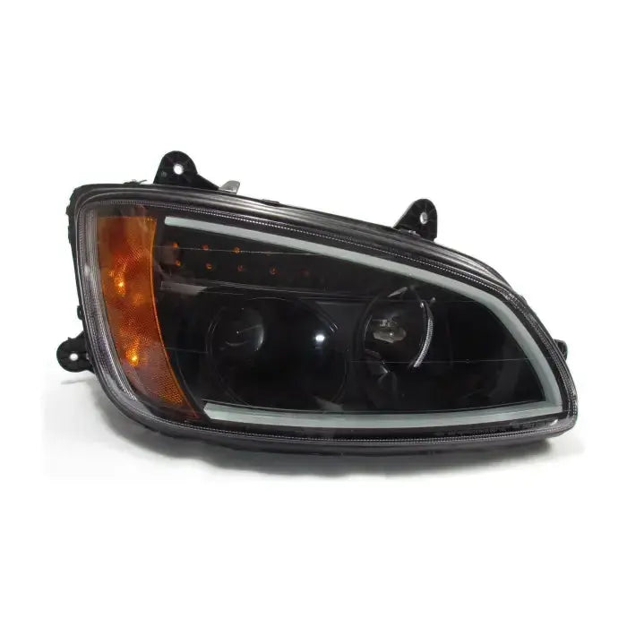 Fortpro Black Projector Headlights w/LED Bar & Signal for