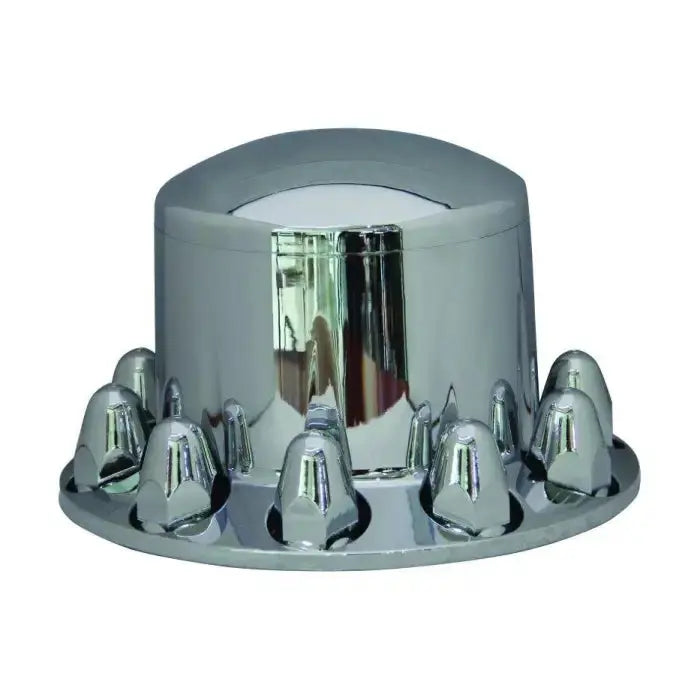 Fortpro Semi Truck Chrome Rear Axle Wheel Cover Kit Hub Cap
