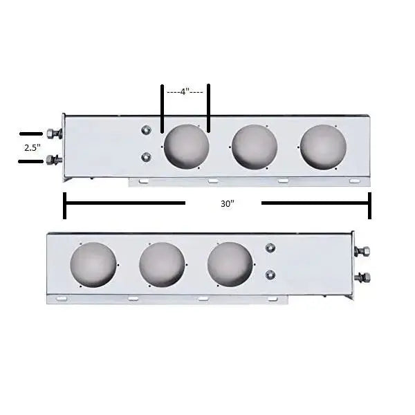 Fortpro Spring Loaded Mud Flap Hanger Light Bar with Round
