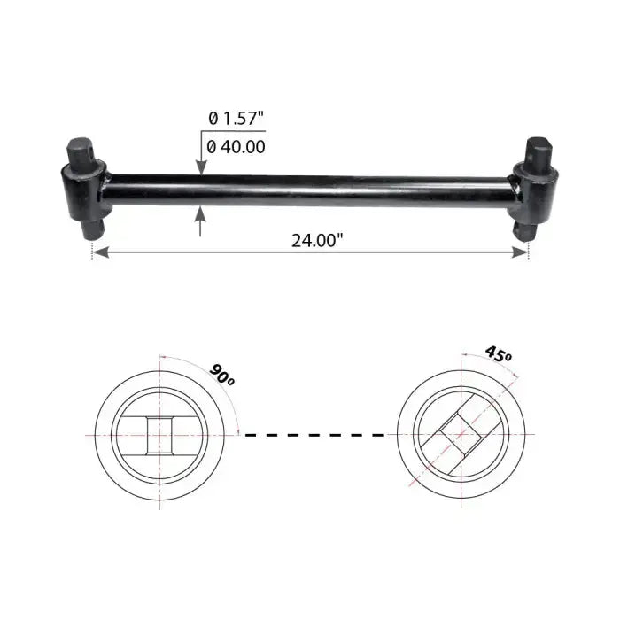 Fortpro Torque Rod with Bushing Compatible with Freightliner