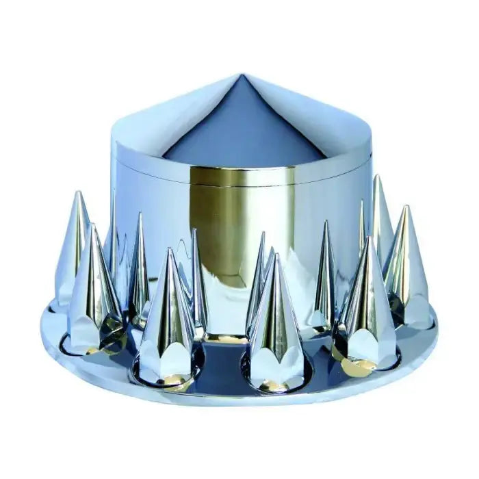 Fortpro Semi Truck Chrome Rear Axle Wheel Cone Style Cover