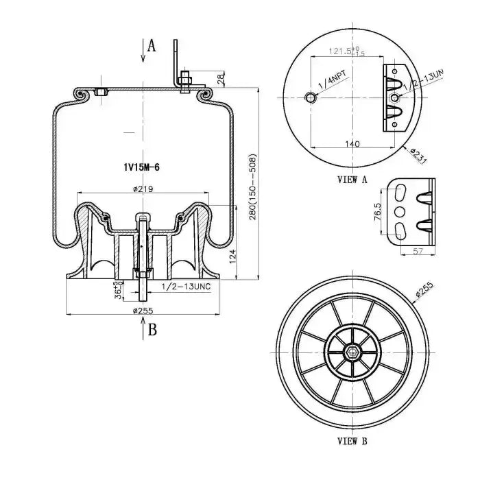 Rolling Lobe Air Spring - 8829 Air Bag - Suspension