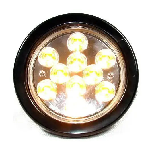 4 Round 10 Led lights - Clear - Amber | F235166 - Lightning