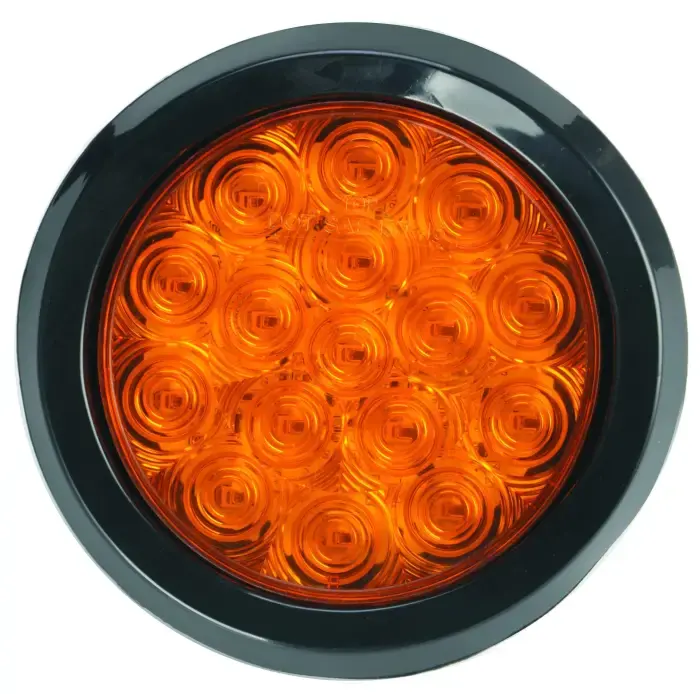 4” Round - 16 LED - Amber - With Grommed | F235509 -