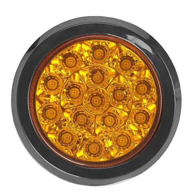 4” Round - 16 LED Chromed Reflector Sealed - Amber | F235436