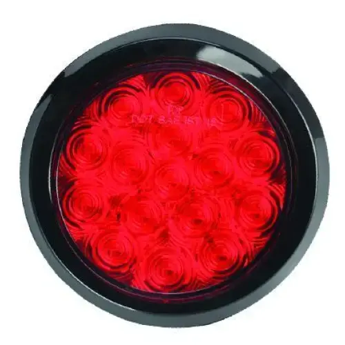 4” Round - 16 LED - Red - With Grommed | F235508 - Lightning