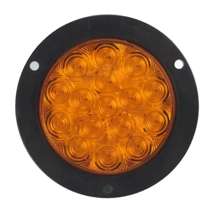 4” Round - 16 LED With Steel Flange Mounts - Red - Mounting