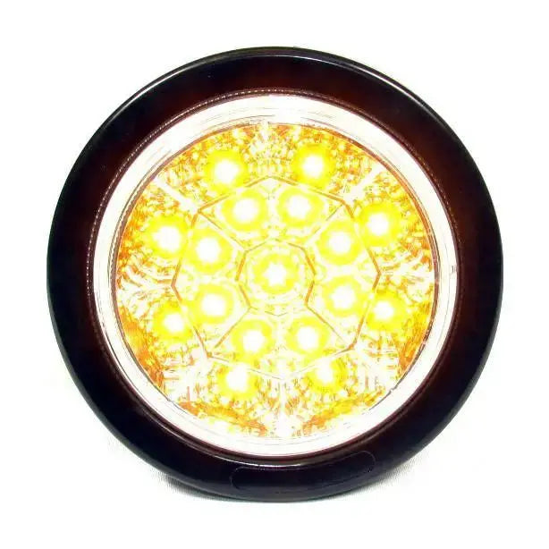 4 Round 17 Led Chromed Reflector Sealed - Clear - Amber |