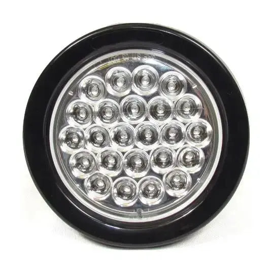 4 Round 24 Led Sealed 12 Volts - Clear - Red | F235109 -