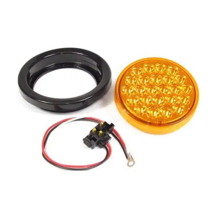 4 Round 24 Led Sealed 12 Volts - Colored - Amber | F235163 -
