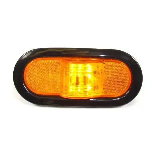 Amber Oval Mid-Turn Led Light - With Grommet And Plug |