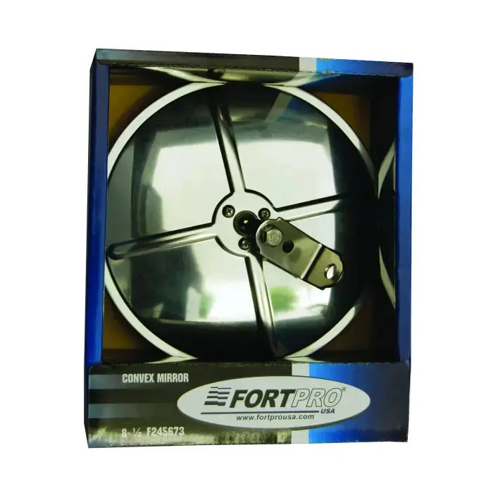 Fortpro 8 1/2 Convex Mirror Stainless Steel with Center Stud