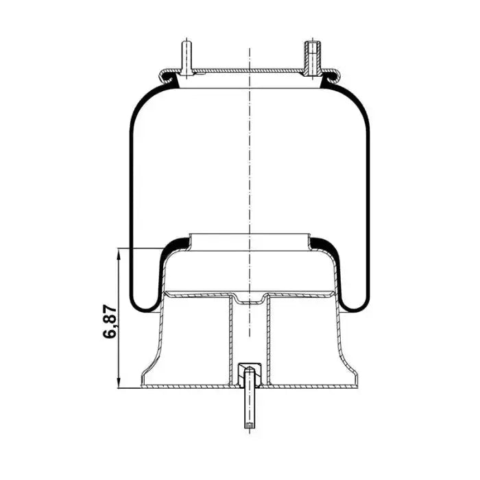 Fortpro Airbag - Air Spring with Aluminum Base Replacement