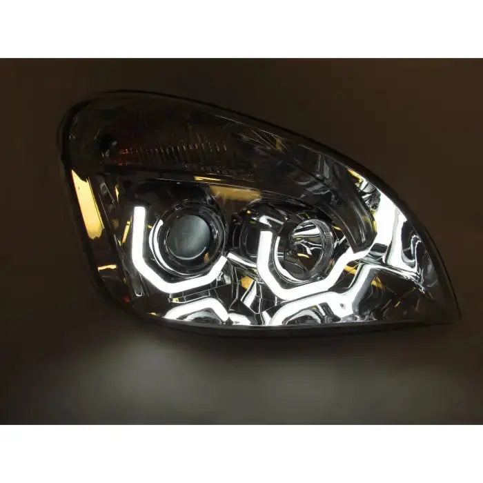 Fortpro Chrome Housing Headlight For Freightliner Cascadia -