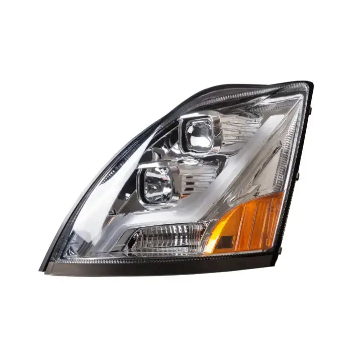 Fortpro Chrome Housing Headlight with light bar Compatible