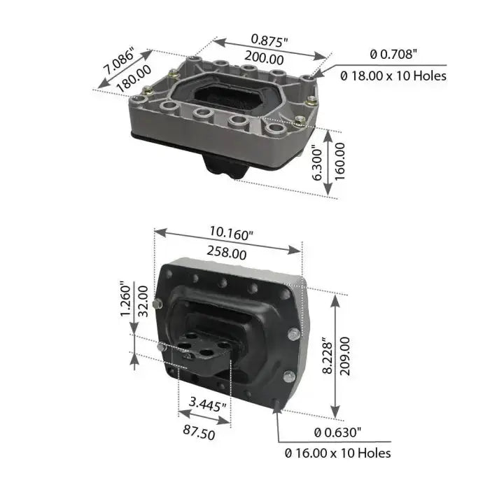Fortpro Rear Engine Mount Compatible with Volvo FH12 FH16 FM