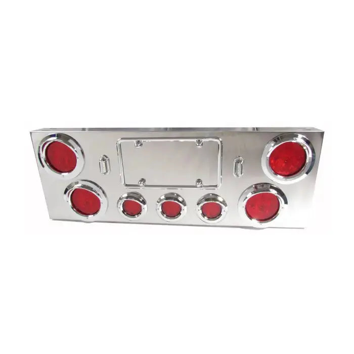 Fortpro Stainless Steel Rear Center Sealed Panel with Red