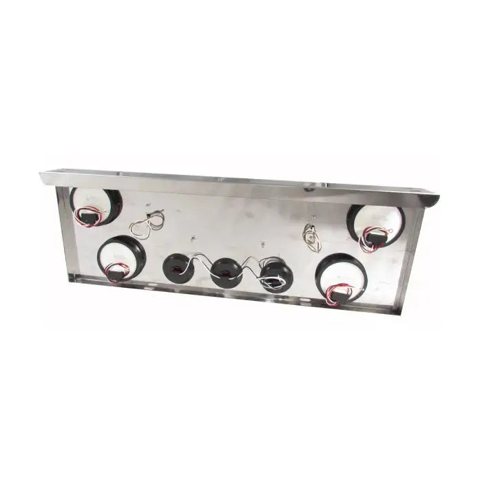 Fortpro Stainless Steel Rear Center Sealed Panel with Red