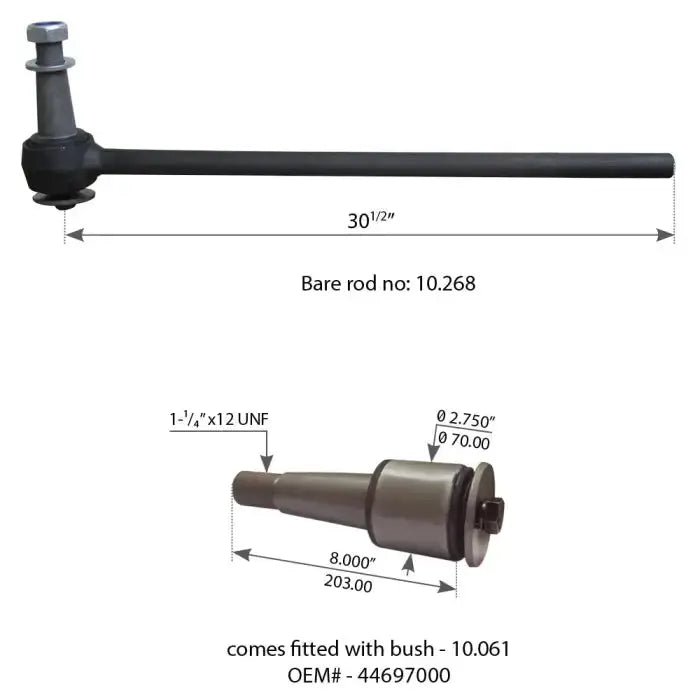 Fortpro Torque Rod with Bush Compatible with Hendrickson