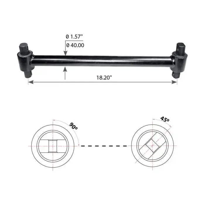 Fortpro Torque Rod with Bushing Compatible with Freightliner