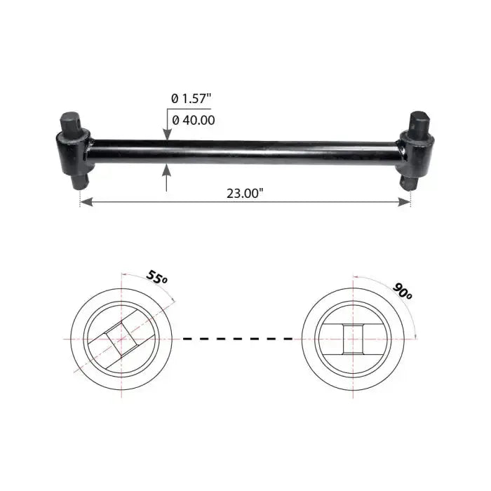 Fortpro Torque Rod with Bushing Compatible with Freightliner