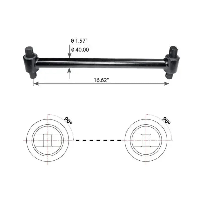 Fortpro Torque Rod with Bushing Compatible with Freightliner