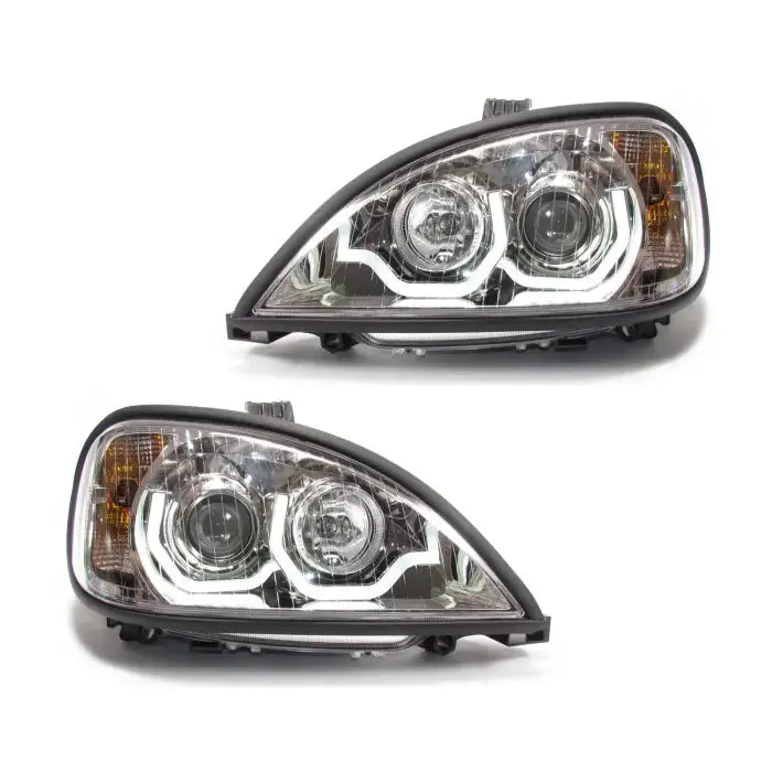 Fortpro Projector Headlight For Freightliner Columbia Chrome