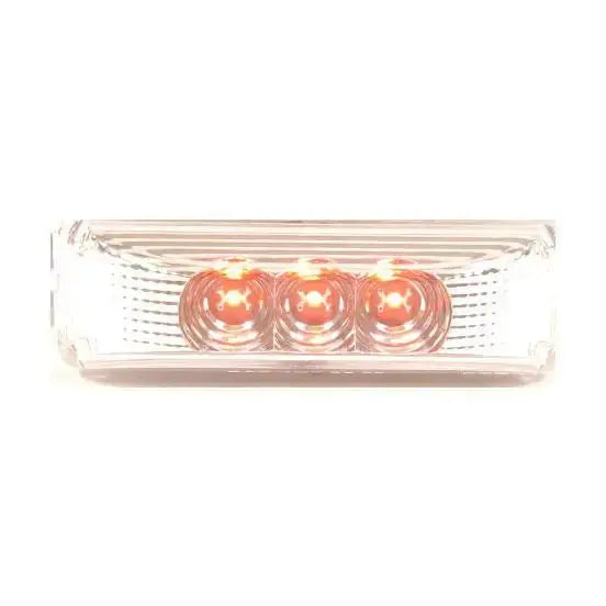 Rectangular Side Marker Light 3 Led - Clear - Red | F235255