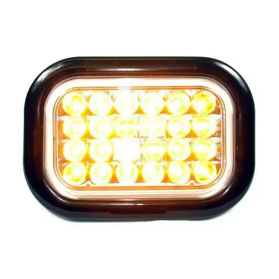 Rectangular Stop/Tail/Turn 24 Led Light Sealed Kit - Clear -